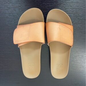Billabong Tan Slide Sandals Size 7.5/8